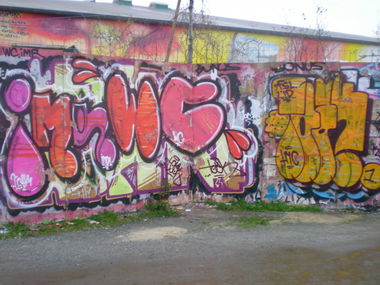 Graffiti Bombing in Osnabrück - Photo by Nameless - IMR, WC, WCMF (2009)