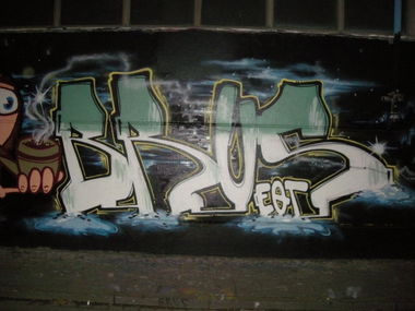 Graffiti Wall in Münster - Photo by Nameless - BRUS, EQT (2014)