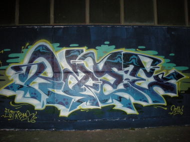 Graffiti Wall in Münster - Photo by Nameless - EQT, BMS, RAZE (2014)