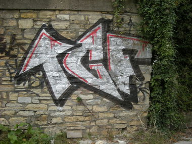 Graffiti Bombing in Osnabrück - Photo by Nameless - TGF (2014)