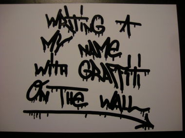 Graffiti Sketch in Osnabrück - Photo by Nameless - Writing, My, Name (2014)