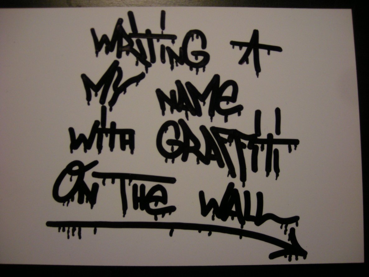 Graffiti Sketch in Osnabrück - Photo by Nameless - Writing, My, Name (2014)