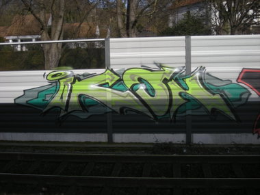 Graffiti Wall in Osnabrück hasetor bahnhof - Photo by Nameless - IKON, ABM