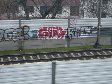 Graffiti Bombing in Osnabrück - Photo by Nameless - ESEL, NOSK, NLF (2017)