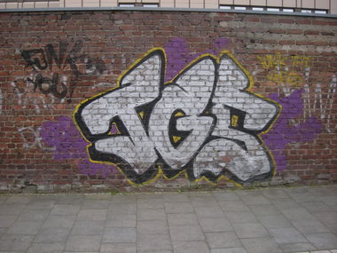 Graffiti Bombing in Osnabrück lange straße 19 - Photo by Nameless - TGS (2015)
