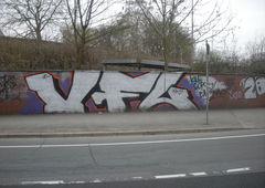 Graffiti Bombing in Osnabrück frankenstrasse - Photo by Nameless - VFL, SEZCAP, VC; (2017)