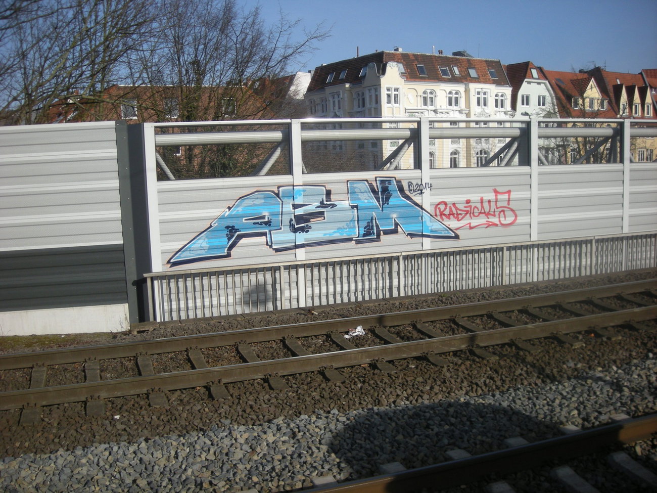 Graffiti Wall in Osnabrück hasetor bahnhof - Photo by Nameless - ABM (2014)