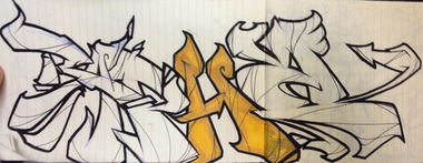 Graffiti Sketch - Photo by Naser