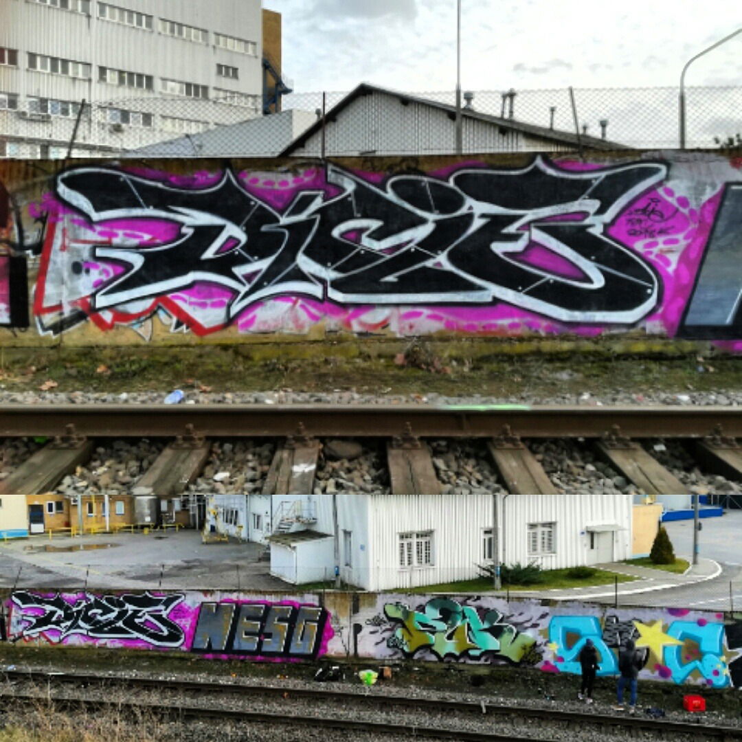 Graffiti Wall in Ustal miejsce - Photo by Naskinach - dicie, nesg, puk