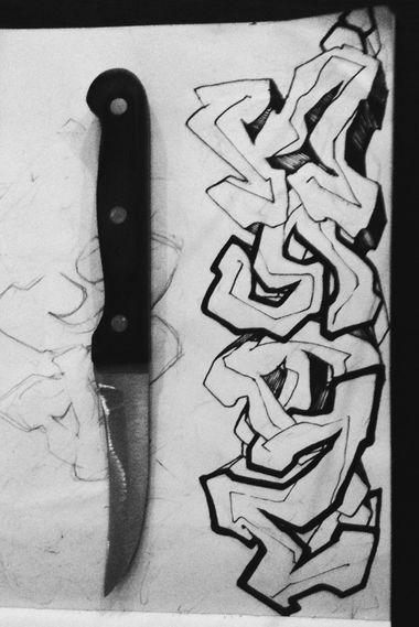 Graffiti Sketch in Moscow - Photo by Nast (2013)