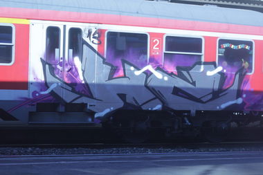 Graffiti Train in Biberach - Photo by Naviz - HZ, TRAIN, ULM
