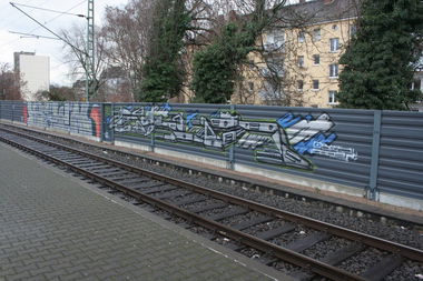 Graffiti Wall in Frankfurt - Photo by Naviz - RAUB, CBC, TRAINLINE