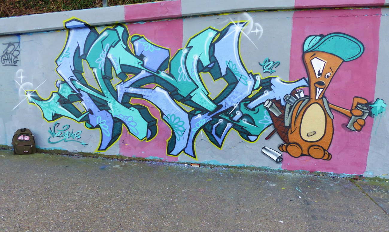 Graffiti Wall - Photo by NeToXiK126 - saarbrücken, netoxik, netoxic (2014)