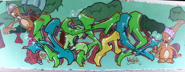 Graffiti Wall in Homburg - Photo by NeToXiK126 - netox, hf, 126 (2014)