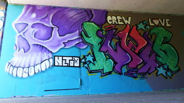Graffiti Wall - Photo by NeToXiK126 - skull, netox, eraz (2014)