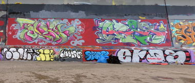 Graffiti Wall in Saarbrücken - Photo by NeToXiK126 - eras, toxik, hfc (2015)