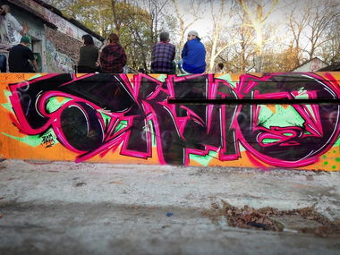 Graffiti Wall in Timi?oara - Photo by Neks - sken, skan, neks (2014)