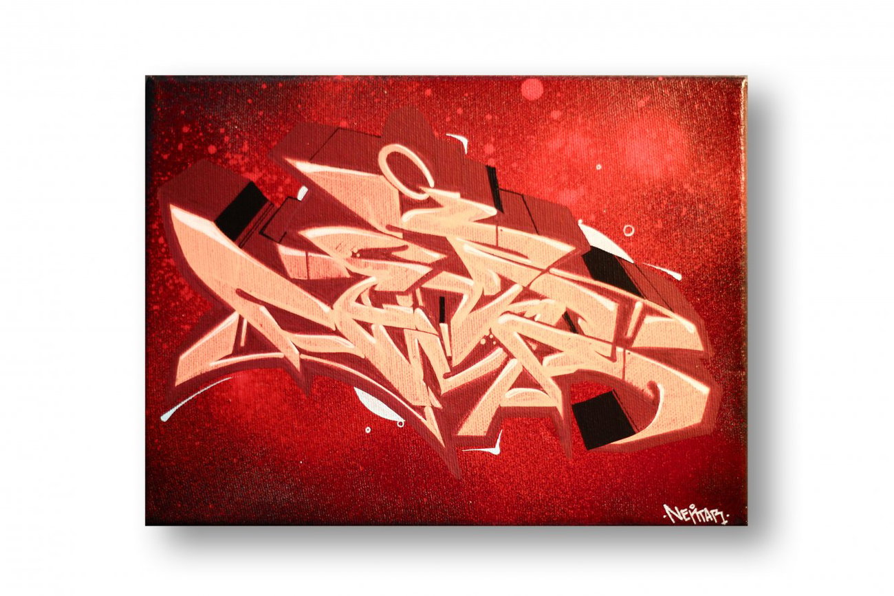 Graffiti Wall - Photo by NektariumC - canvas, red, orange (2014)