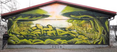 Graffiti Wall - Photo by NektariumC - nekta, green, big (2015)