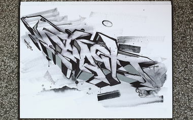 Graffiti Sketch - Photo by NektariumC - aquarell, black, battle (2015)