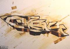 Graffiti Sketch - Photo by NektariumC - Nektar, Oink, Berlin (2015)