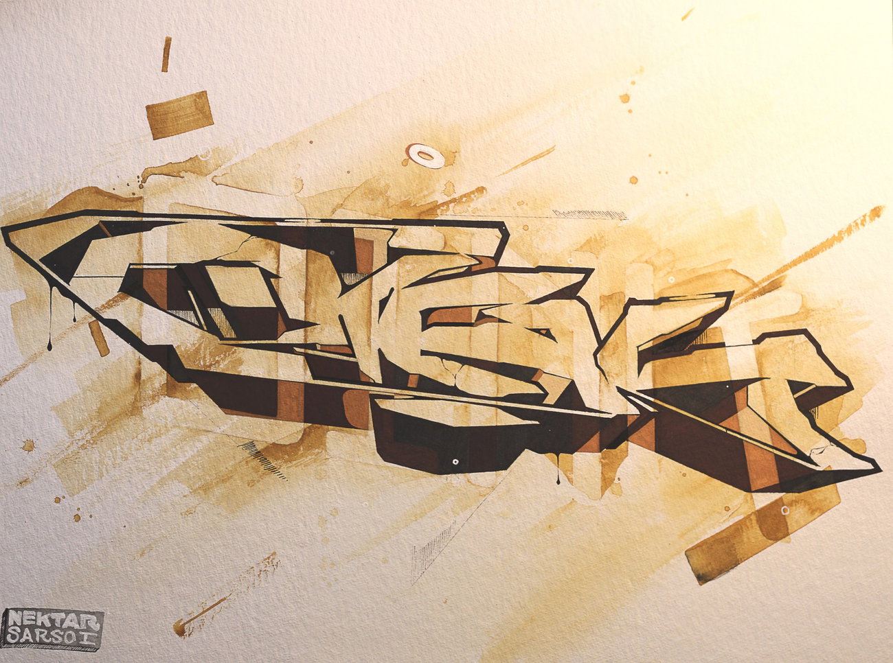 Graffiti Sketch - Photo by NektariumC - Nektar, Oink, Berlin (2015)