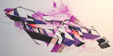 Graffiti Sketch in Berlin - Photo by NektariumC - Rac7, style, battle (2016)