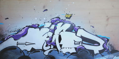 Graffiti Sketch - Photo by NektariumC - wood, found, nektar (2016)