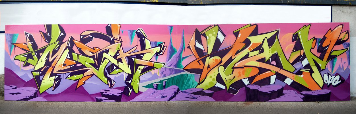 Graffiti Wall - Photo by Nemo1 - mosk, omen, nemo