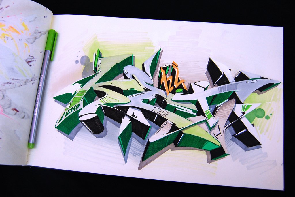 Graffiti Sketch - Photo by Nemo1