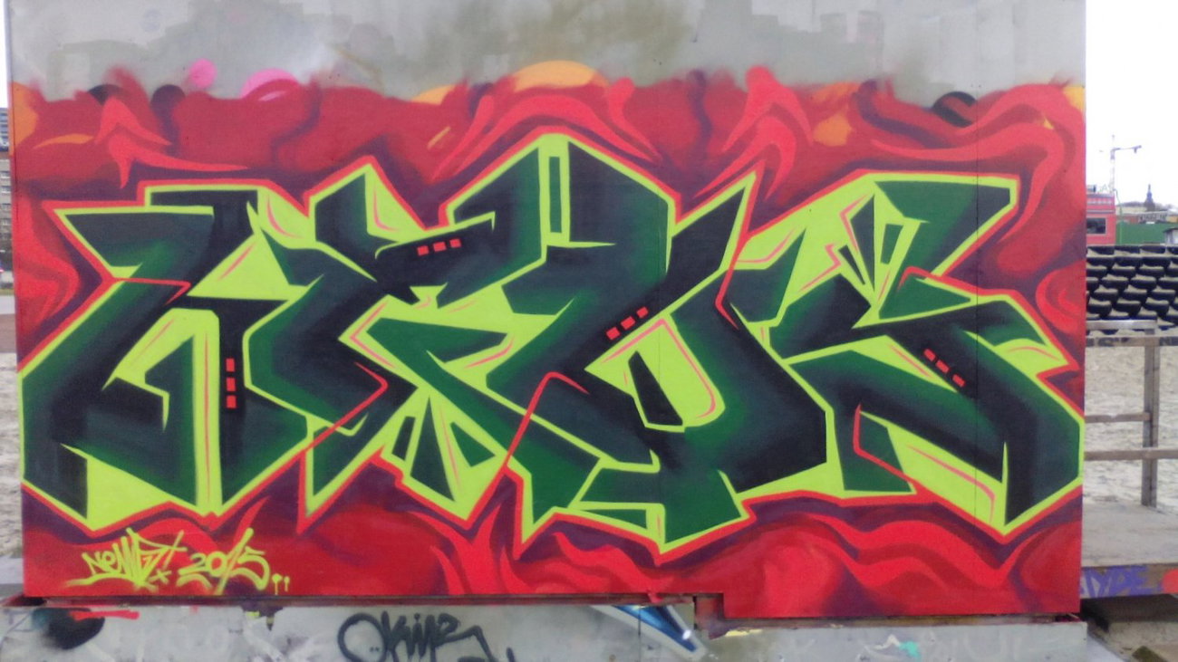 Graffiti Wall in Groningen - Photo by Newsu (2015)