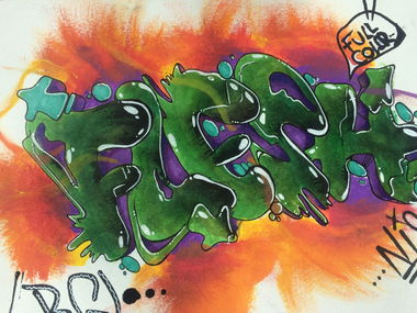 Graffiti Sketch in Patras - Photo by NiS16 - graff, graffiti, bombing (2018)