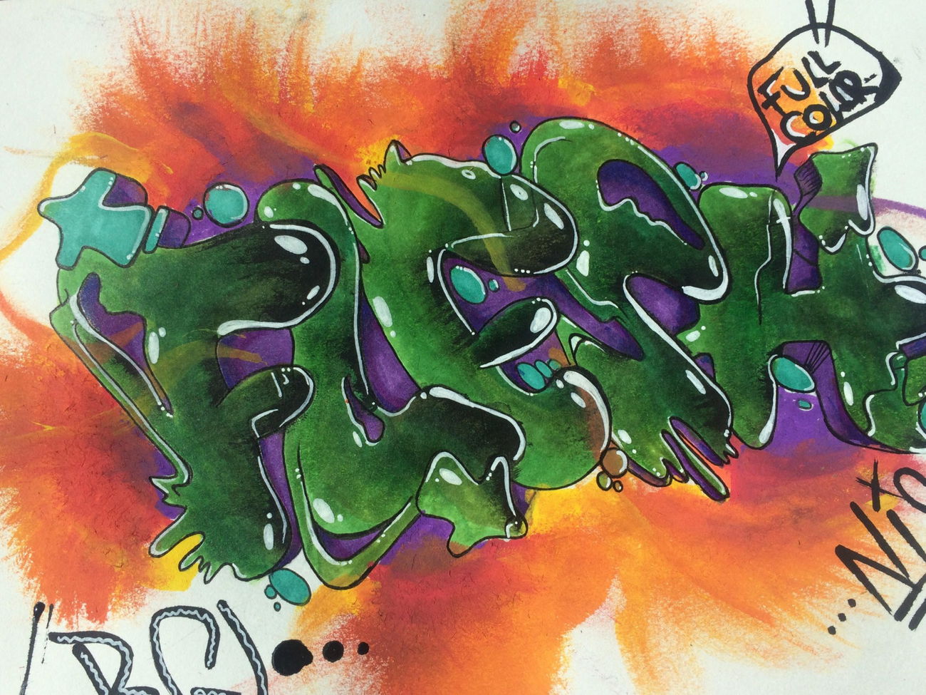 Graffiti Sketch in Patras - Photo by NiS16 - graff, graffiti, bombing (2018)