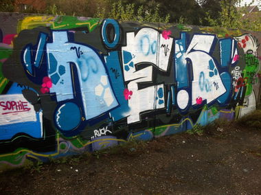 Graffiti Wall - Photo by NiekOne - Niek, Hall, 2014 (2014)
