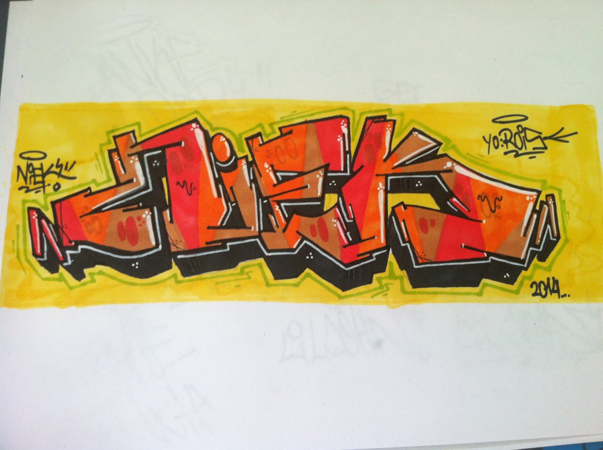 Graffiti Sketch - Photo by NiekOne - Niek, Sketch, 2014 (2014)