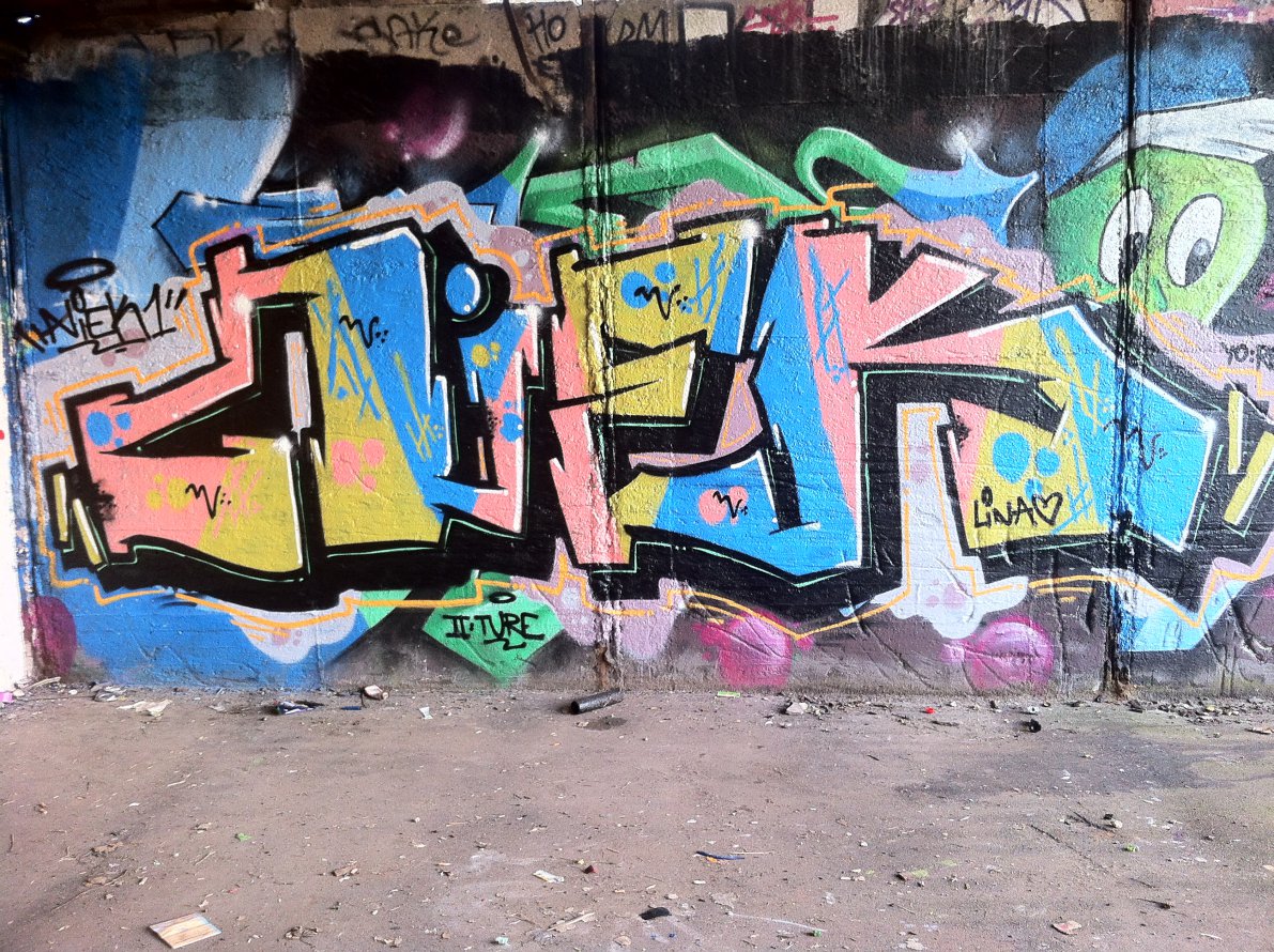 Graffiti Wall - Photo by NiekOne - Niek, Hall, 2014 (2014)