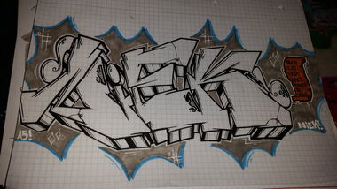 Graffiti Sketch - Photo by NiekOne - Niek, Sketch, 2015 (2015)