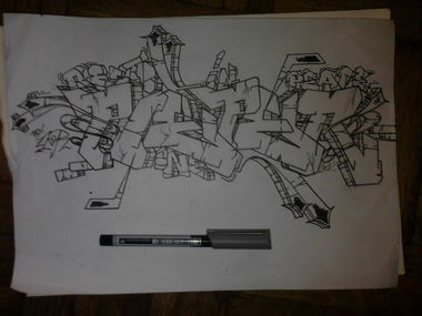 Graffiti Sketch - Photo by Nobel