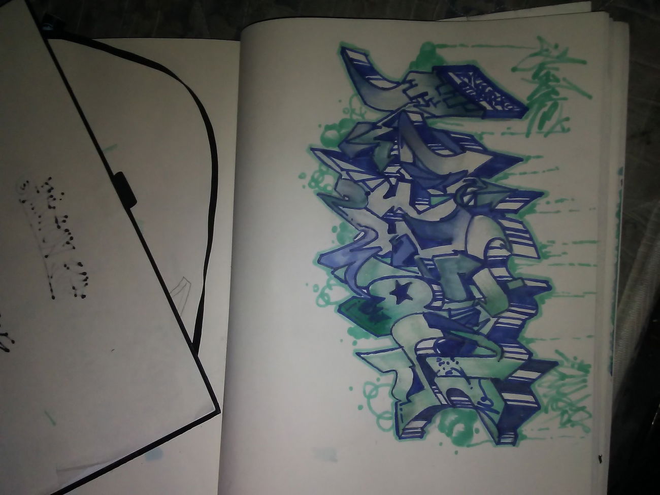 Graffiti Sketch - Photo by Noderoner - 304, wv, barbergraffitiartist (2017)