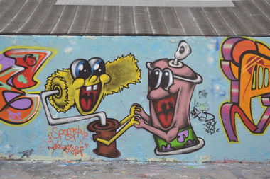 Graffiti Wall - Photo by Nordpark - AZID, MARY, BTS