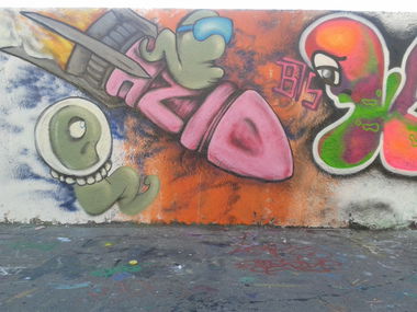 Graffiti Wall - Photo by Nordpark - AZID, MarY, BTS