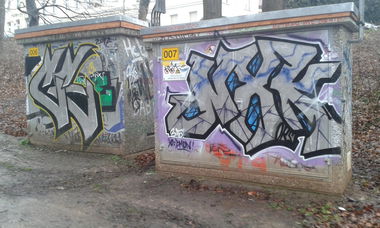 Graffiti Bombing - Photo by NoxikOKS - CE, NXK, OKS (2016)