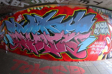 Graffiti Wall - Photo by NupzerOne - Waterloo, Tunel, Ukgraff (2017)