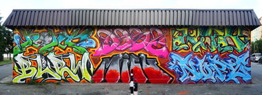 Graffiti Wall in Nowy Sacz - Photo by NupzerOne (2014)