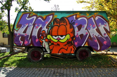 Graffiti Photo by NupzerOne - garfield, spray, colors (2014)