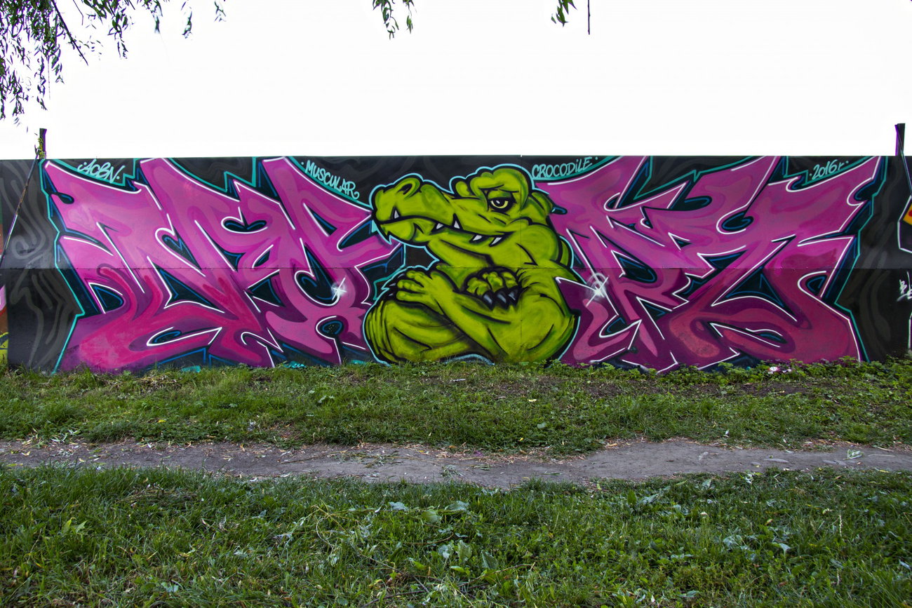 Graffiti Photo by NupzerOne - strong, muscular, crocodile