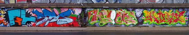 Graffiti Wall in Cracow - Photo by NupzerOne - Fizol, Stis, Wsiór (2014)