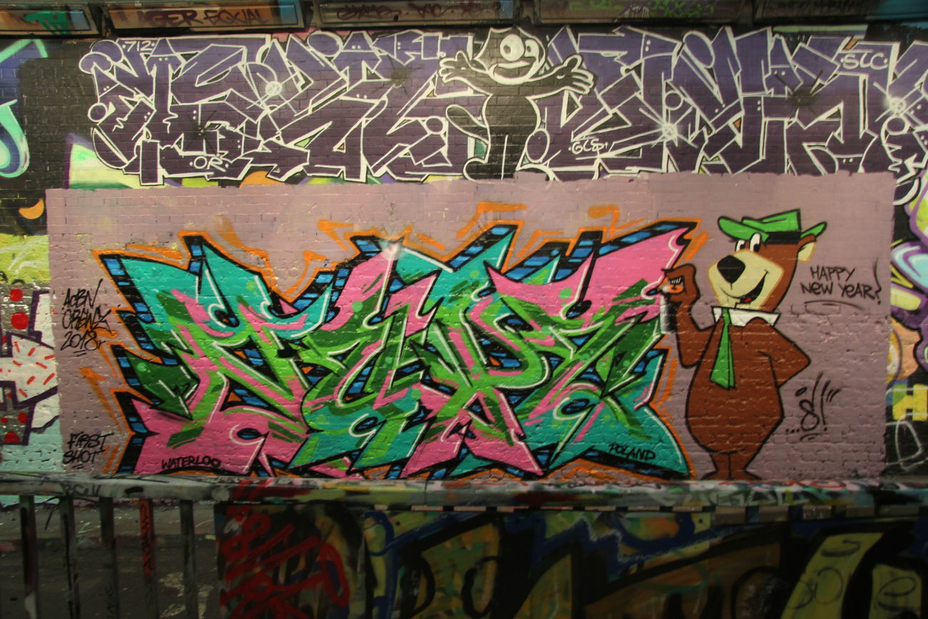 Graffiti Wall - Photo by NupzerOne - firstshot2018, leakestreet, waterloo (2018)