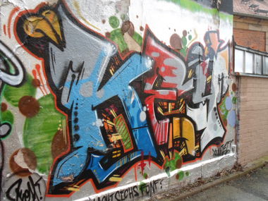 Graffiti Wall - Photo by NuseOne - Bayreuth, hall, graff