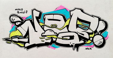 Graffiti Sketch in Chemnitz - Photo by OBER54 - ober, obar, noob (2016)